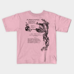 Shakespeare bookish literature poet Kids T-Shirt